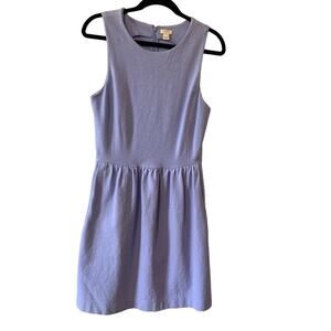 J. Crew Periwinkle Sleeveless Knee Length Dress with Pockets Sz M